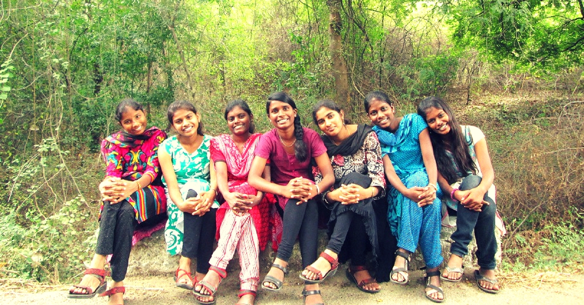 group of college girls