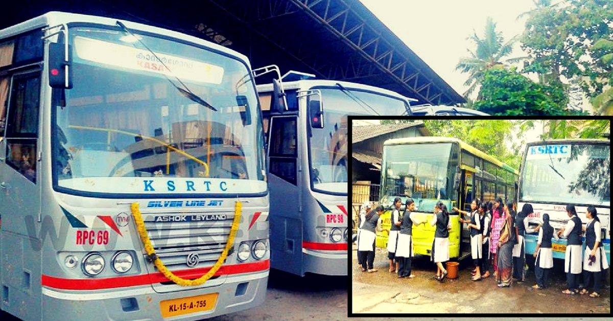 Students in Kerala Clean Govt Buses to Discourage Citizens from Vandalising Public Property