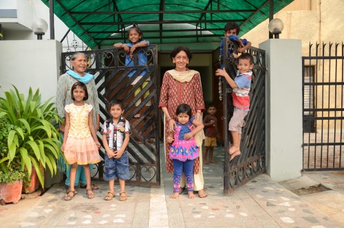 Meena with Padma (left), her first student and her biggest support