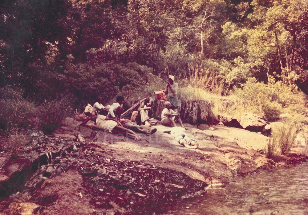 The film unit in Silent Valley, 1979. 