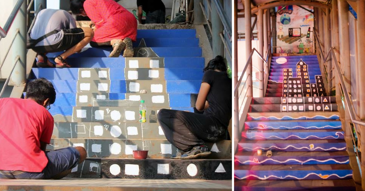 An IIT Student and Her Team Gave a Makeover to This Mumbai Skywalk and It Looks Fabulous Now