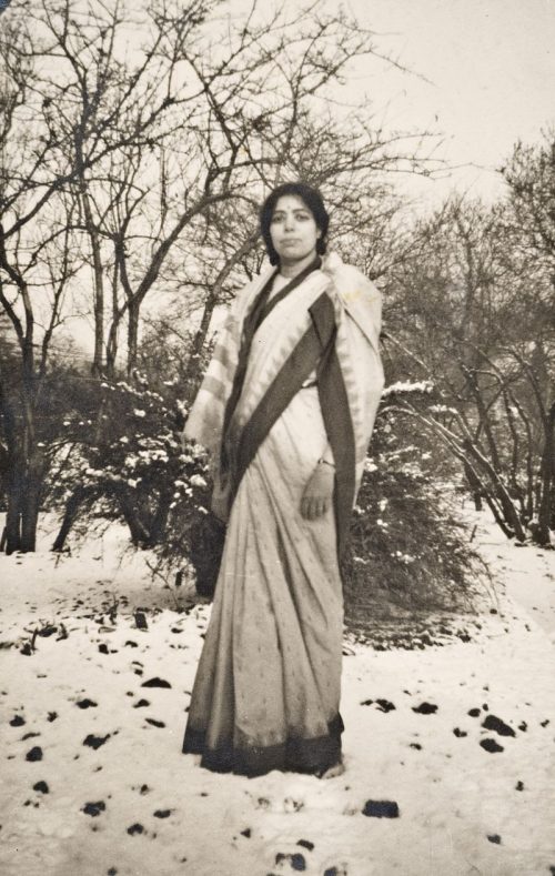 janaki_ammal_standing_in_snow