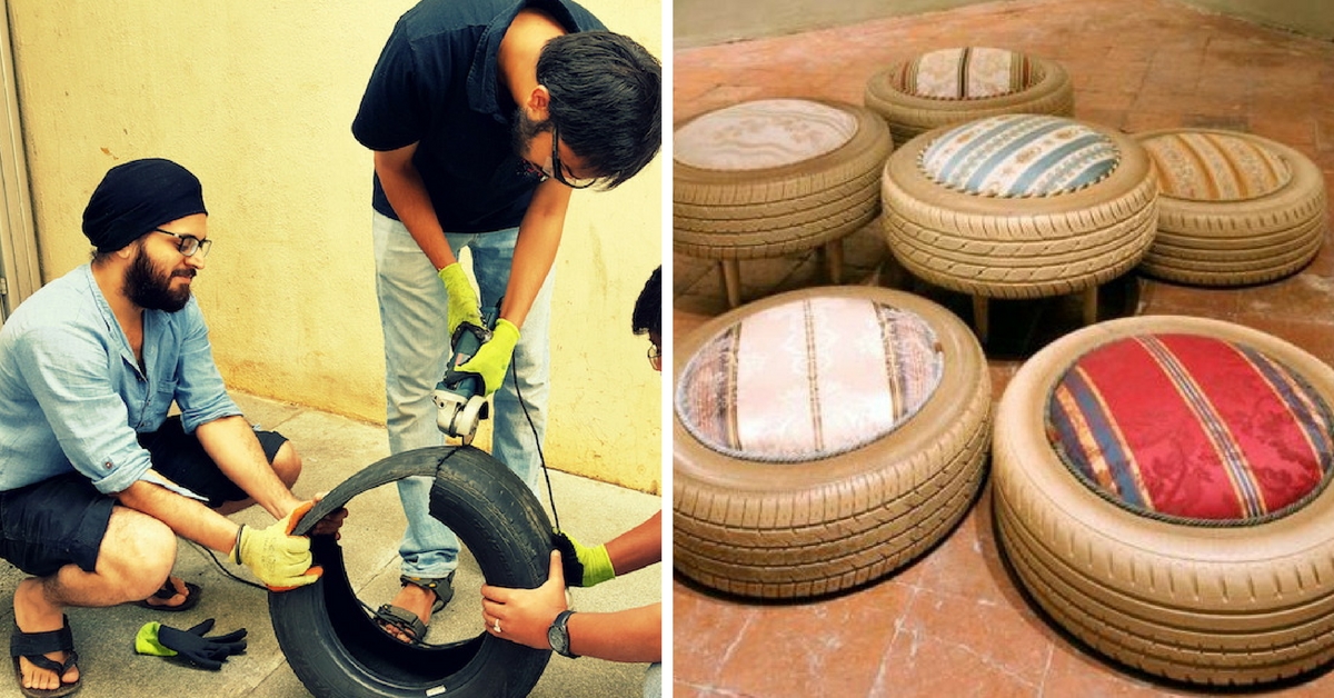 These Ingenious IIT Students Are Using Scrap Tyres to Build a Library and Playground for Needy Kids