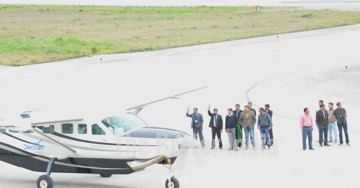 Flagging off of the first Air Himalayas flight