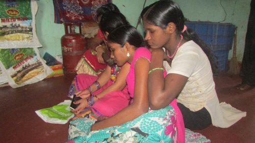 Girls chilling out in the hostel in Bhubaneswar. (Credit: Rakhi Ghosh\WFS)