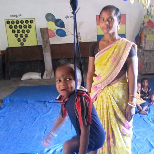 Lalita Mandai, whose son is going to turn three, prepares a special kind of chattua (food powder) from millets and nuts which is “much better than any kind of readily available baby food in the market”. (Credit: Rakhi Ghosh\WFS)