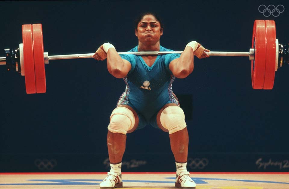 SYDNEY, AUSTRALIA - SEPTEMBER 19: OLYMPISCHE SPIELE SYDNEY 2000, Sydney; FRAUEN/bis 69kg; BRONZE fuer Karnam MALLESWARI/IND (Photo by Martin Rose/Bongarts/Getty Images)