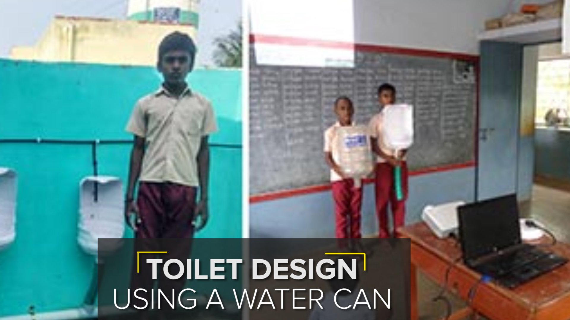 VIDEO: Student Designs a Toilet using Water Cans