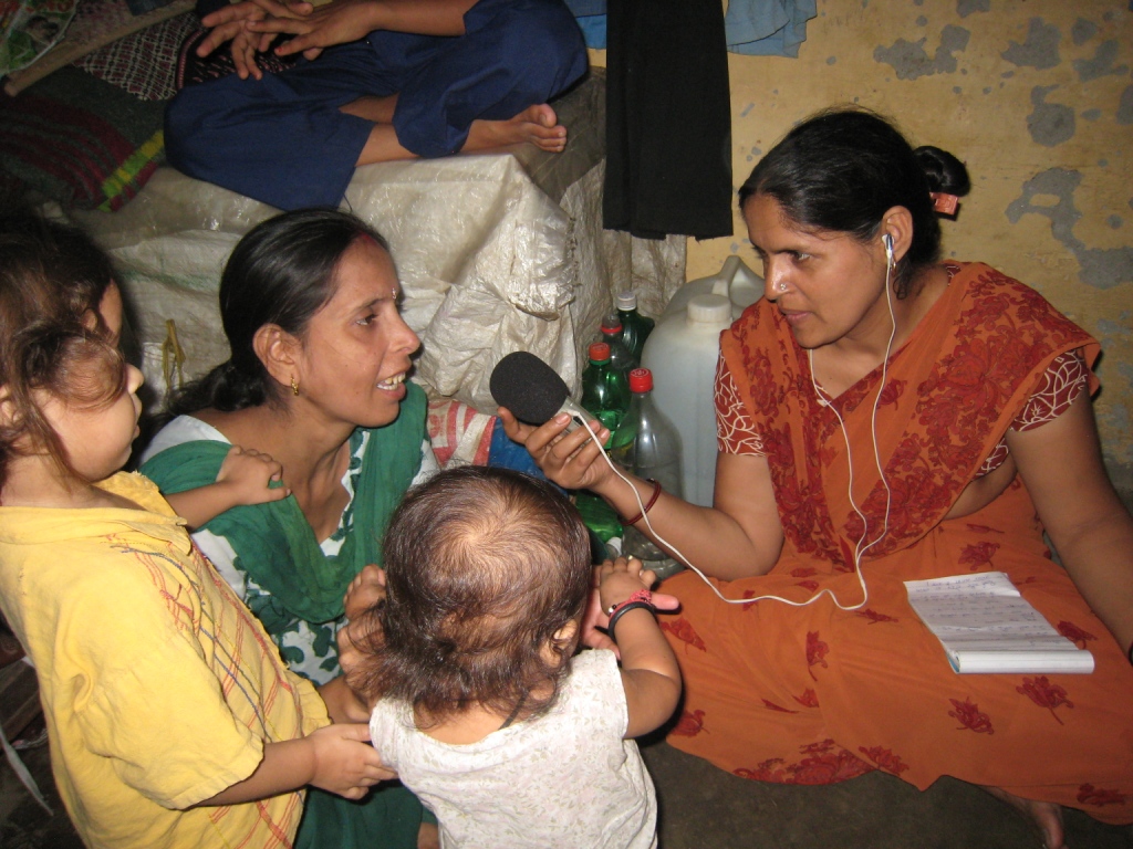 Sharmila at field recording for Chahat Chowk