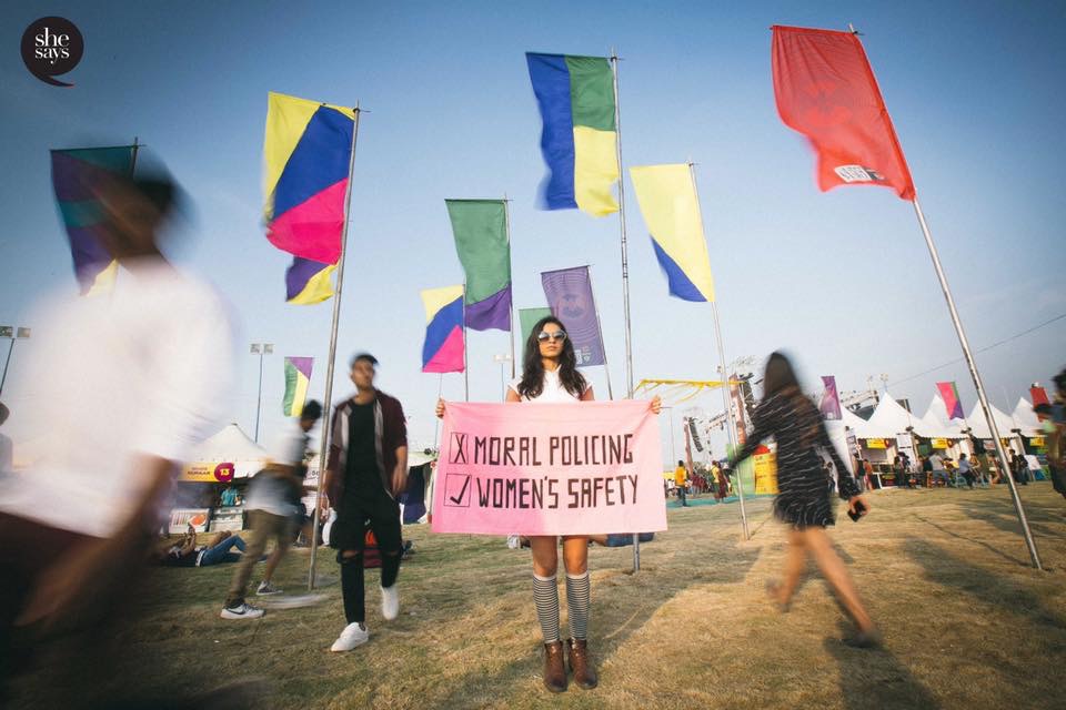 SheSays campaigned at the NH7 weekender, Pune to spread awareness about the need to ensure the safety of women.. 