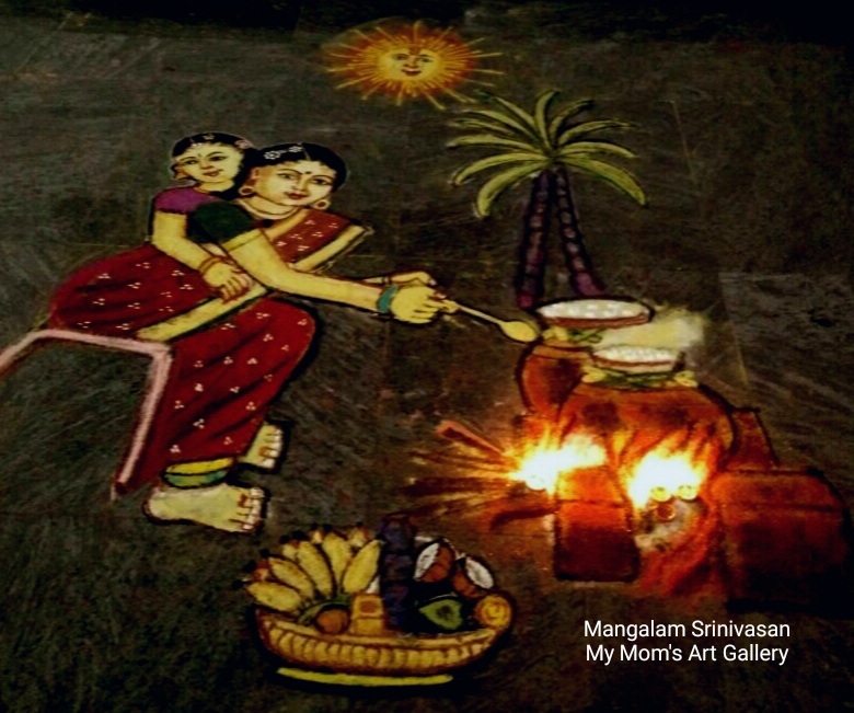 Kolam artwork by Mangalam Srinivasan