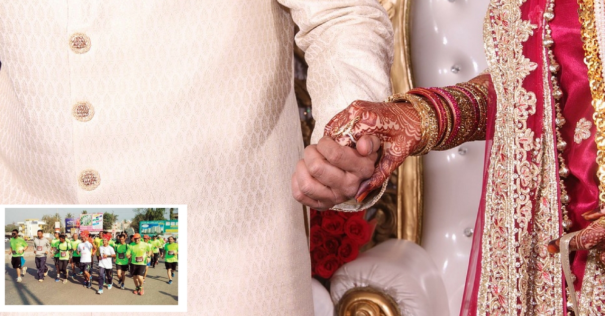This Bride and Groom, Along With Their Wedding Party, Ran 25km to Get Their Marriage Registered!
