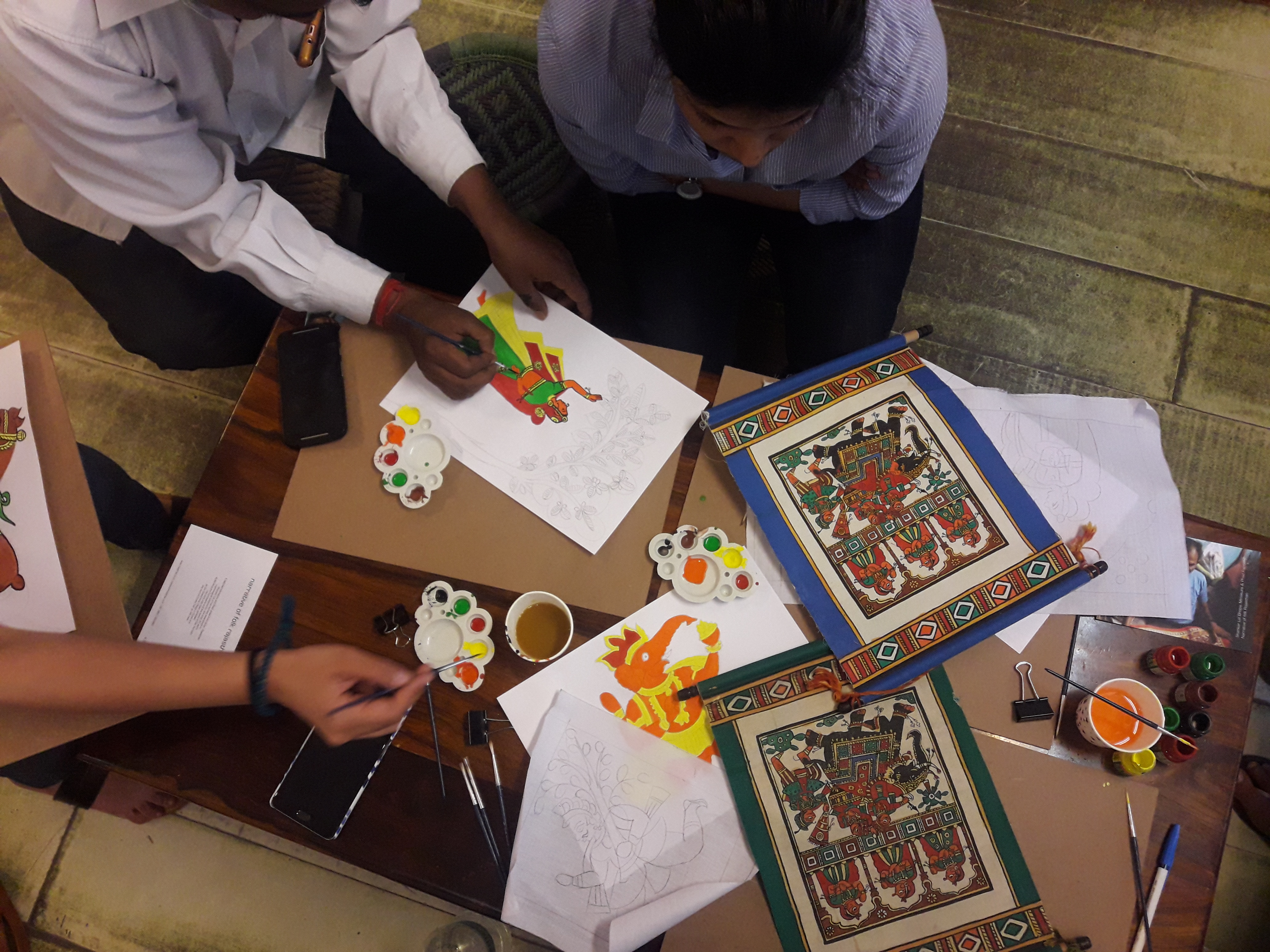 Workshops on Arabic Calligraphy and Phad Paintings conducted by Nazariya in New Delhi