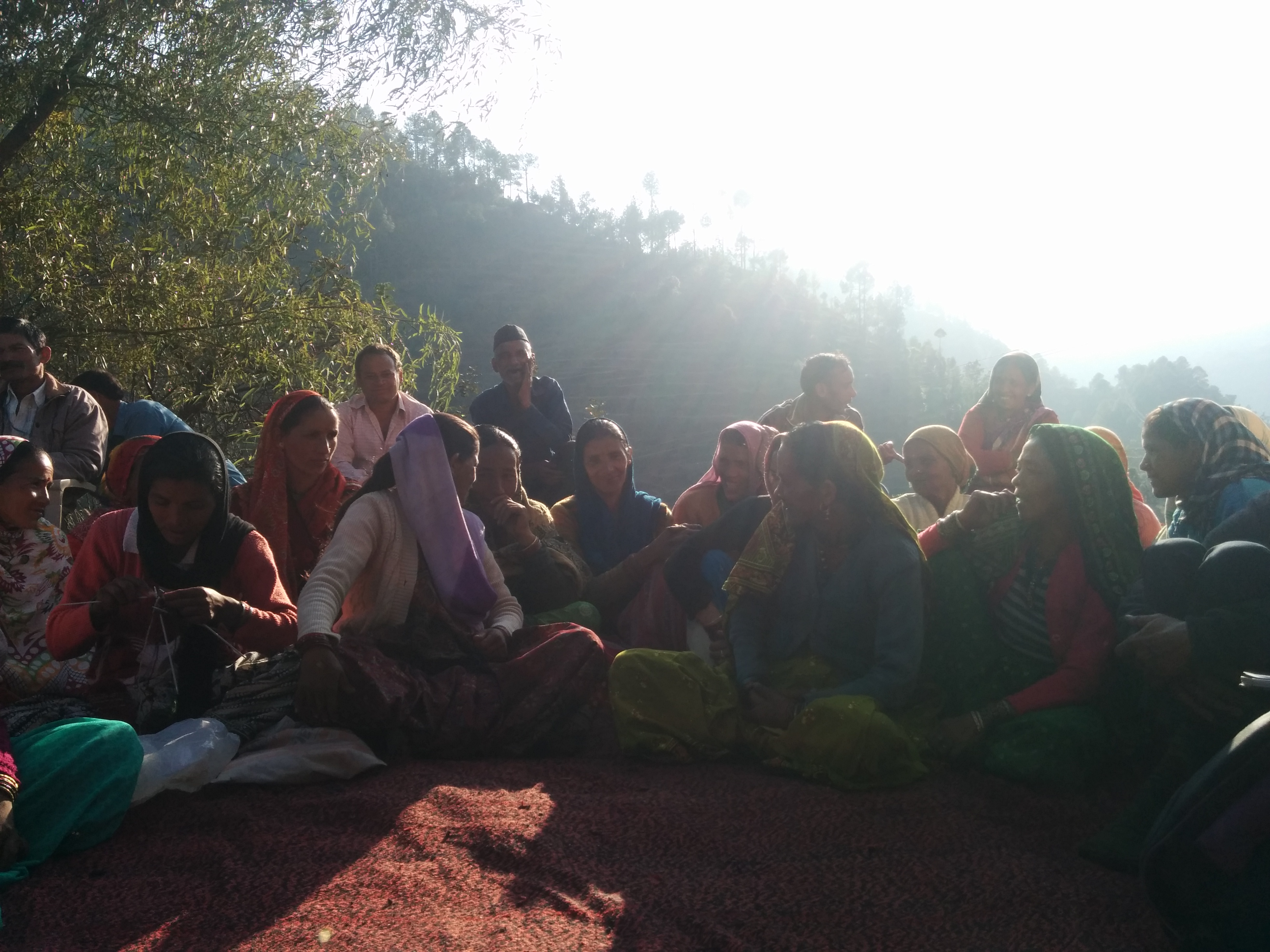 Meeting with women farmers in Pokhrar