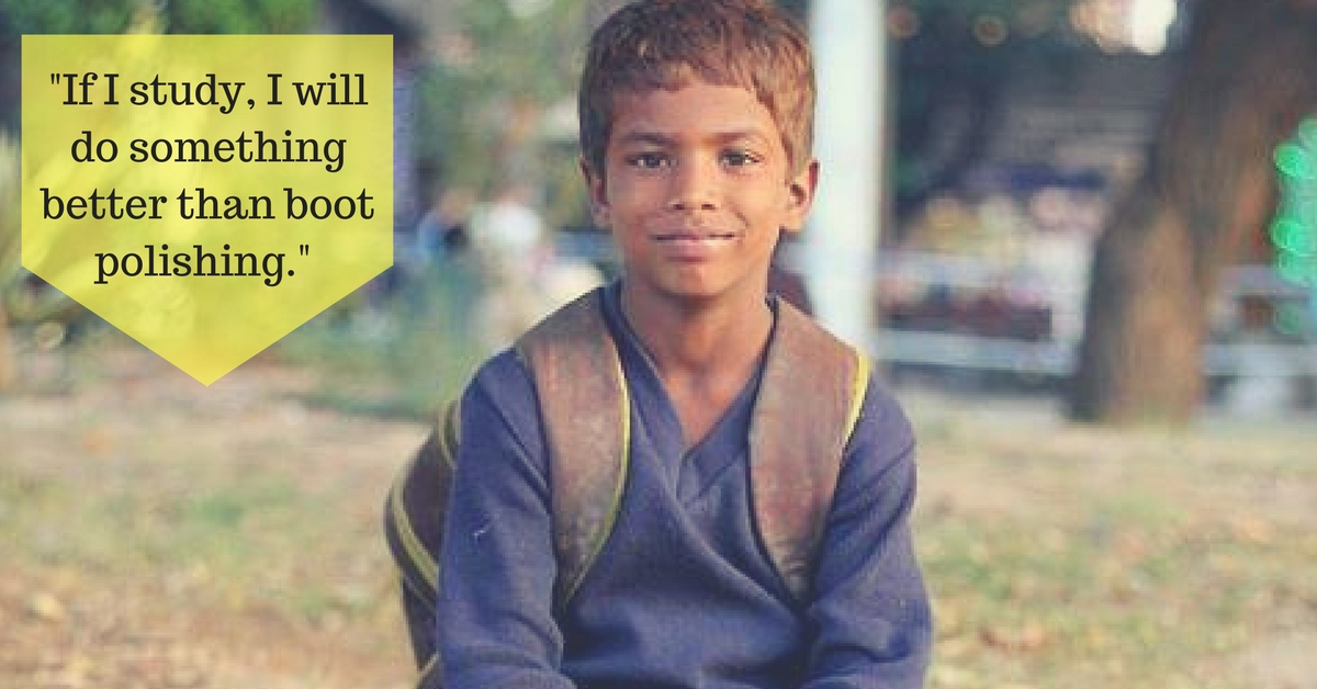 This Young Boy Shines Shoes in the Evening, so He Can Go to School in the Morning