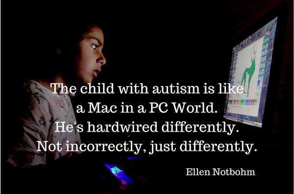 child with autism is different