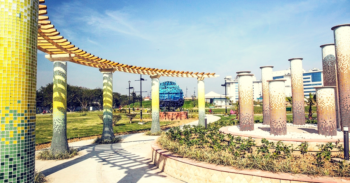 This One-Of-A-Kind Park in Delhi Was Made Using 25 Tonnes of Scrap and 5,600 Cubic Metres of Muck