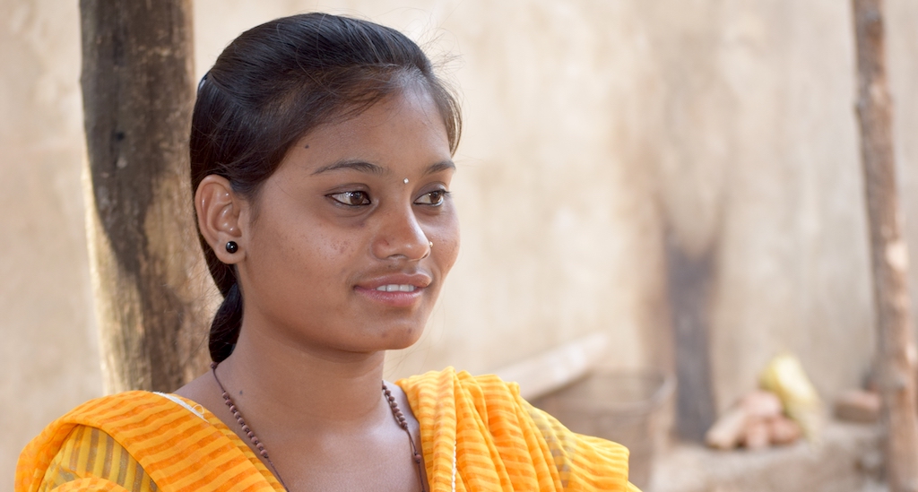 Daimati Santa has set an example in Gamkapadar village by raising her voice against child marriage. (Photo by Basudev Mahapatra)