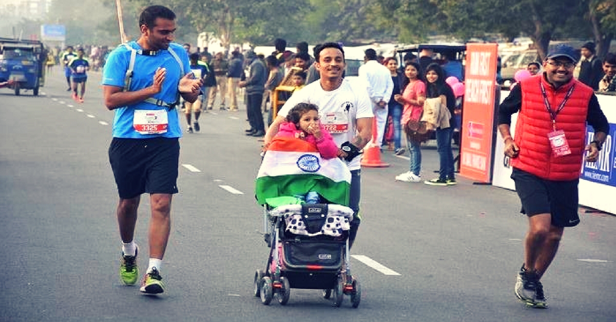 This Super Dad Runs Marathons With His 3-Year-Old To Send A Heart-Warming Message.