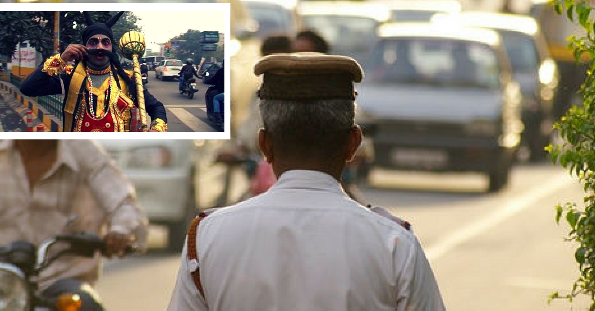 Texting While Driving? In Pune You Will Find Yourself Warned by Traffic Cops & Yamraj Himself!