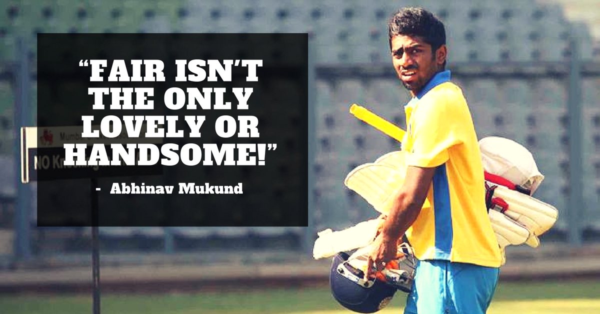 Cricketer Abhinav Mukund Shuts Down Trolls Targeting His Skin Colour With a Hard-Hitting Tweet