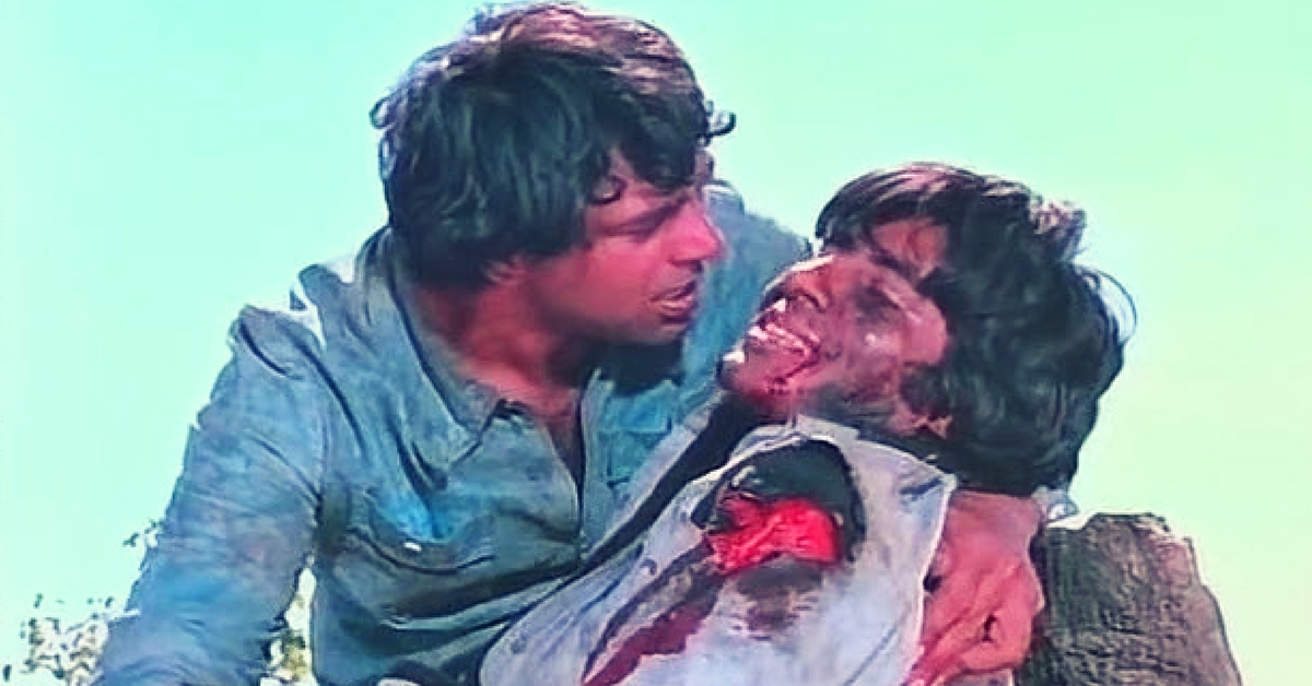 Was Sholay’s Jai Injured While Defecating in the Open? This Poster Says So!
