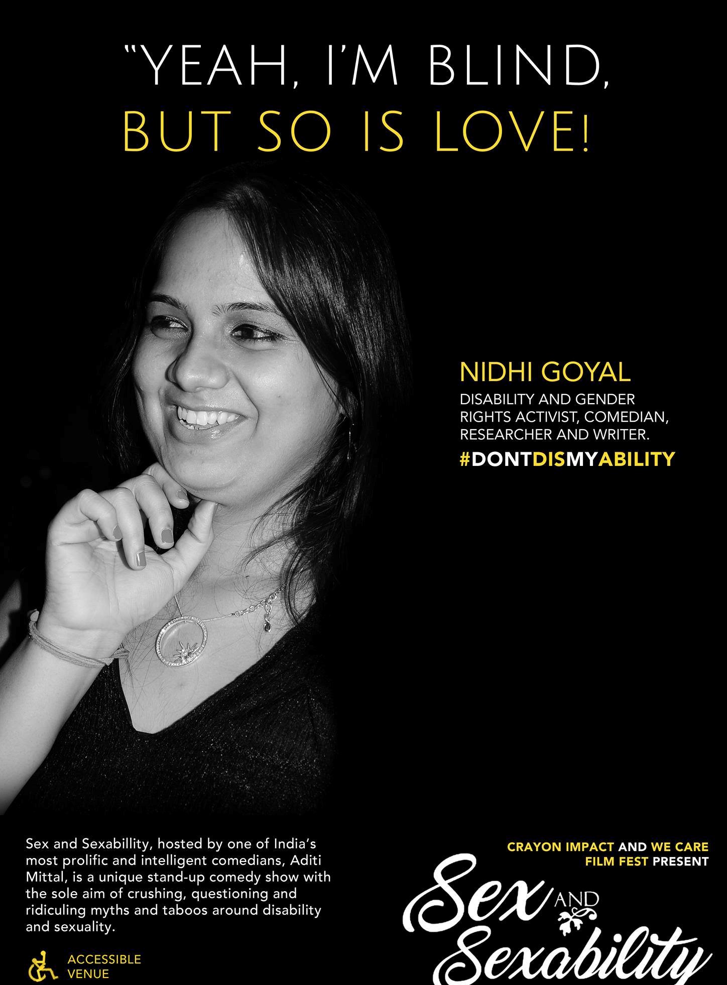 Nidhi Goyal - India’s first disabled woman comedian