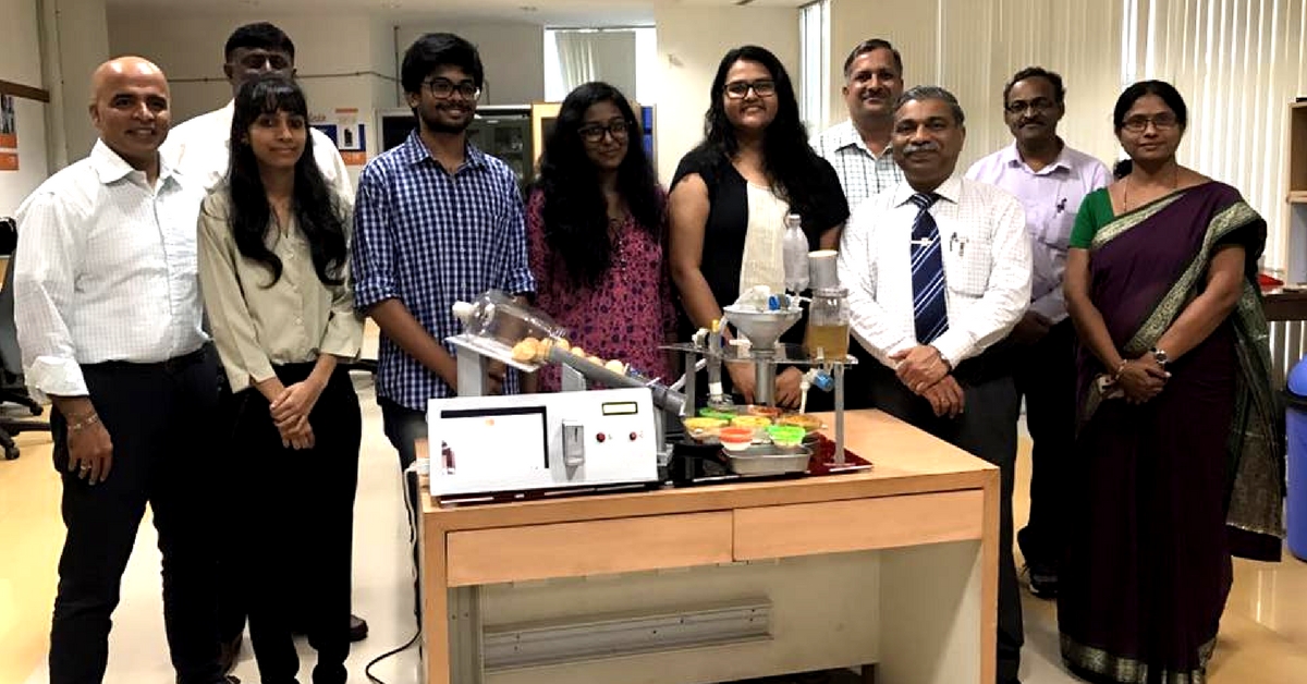Manipal Students Design What We All Sort of Want – a Paani Puri Dispensing Machine!