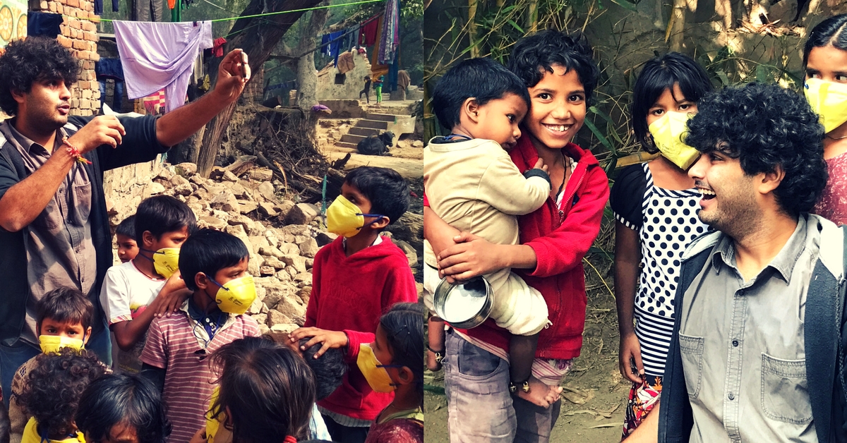 Delhi-smog-street kids