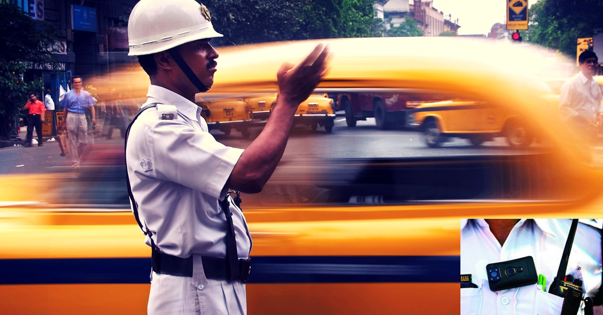 Kolkata Police. Inset Image Photo Credit: The Telegraph.