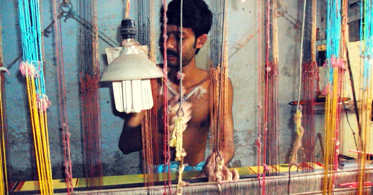A weaver perfecting his craft. Picture Courtesy: Wikimedia Commons.