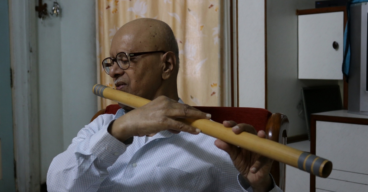 75-Year-Old May Be Visually-Impaired, but He Is Still a Flautist & Sketch Artist!