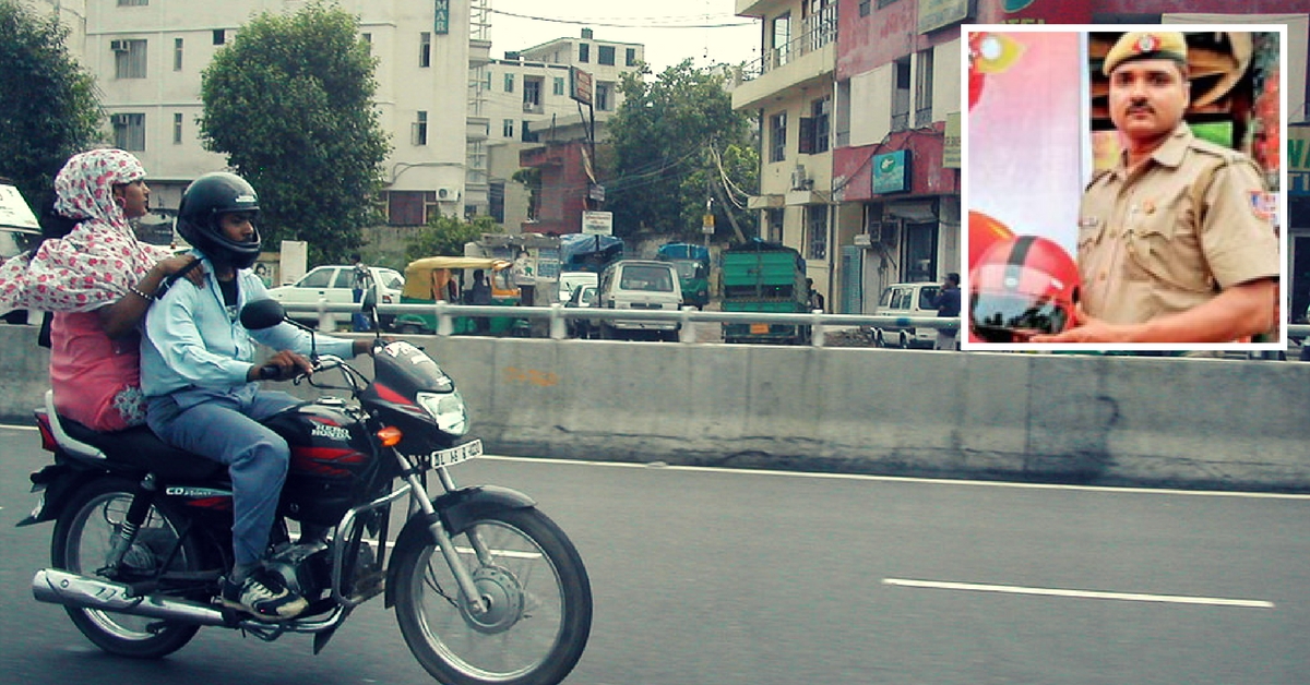 Delhi Cop - free helmets