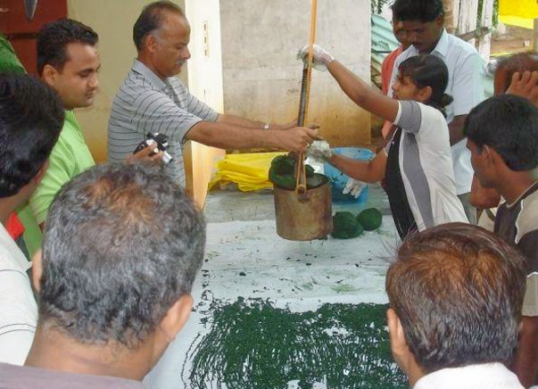 Working with local villagers (Source: Rajeev Kumar Pal) 