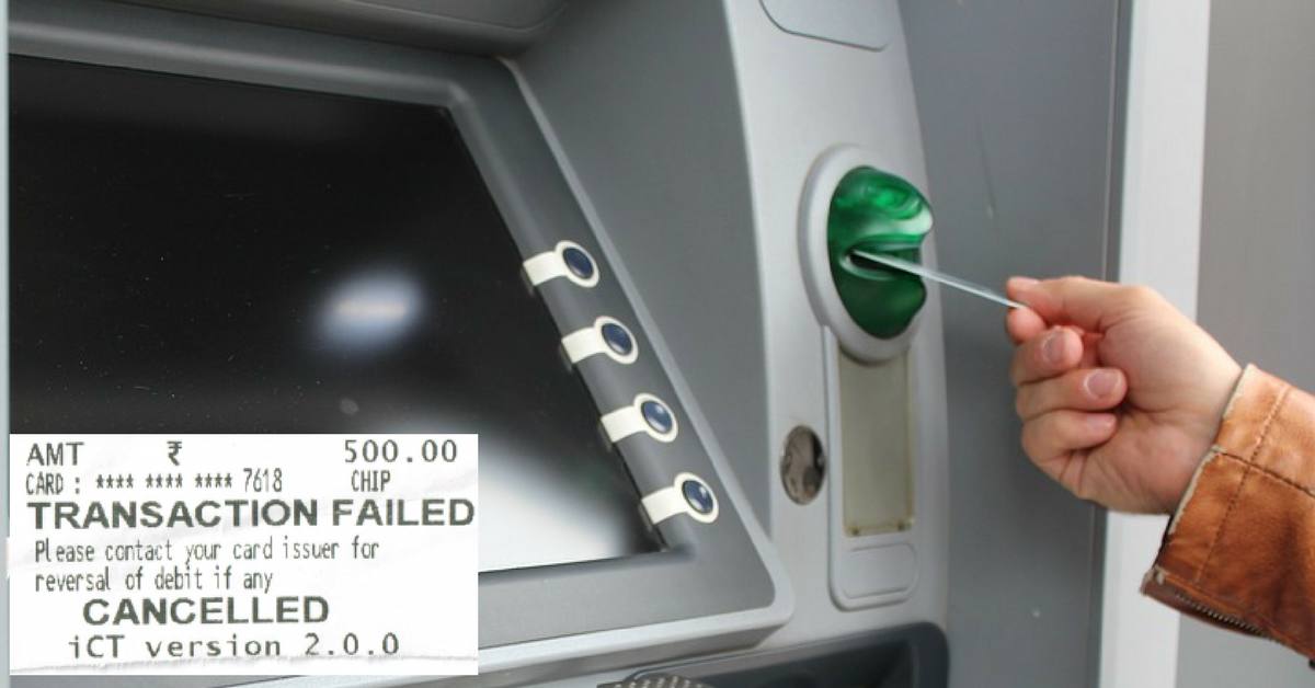 You Can Claim Rs. 100 per Day in Case of a Failed ATM Transaction