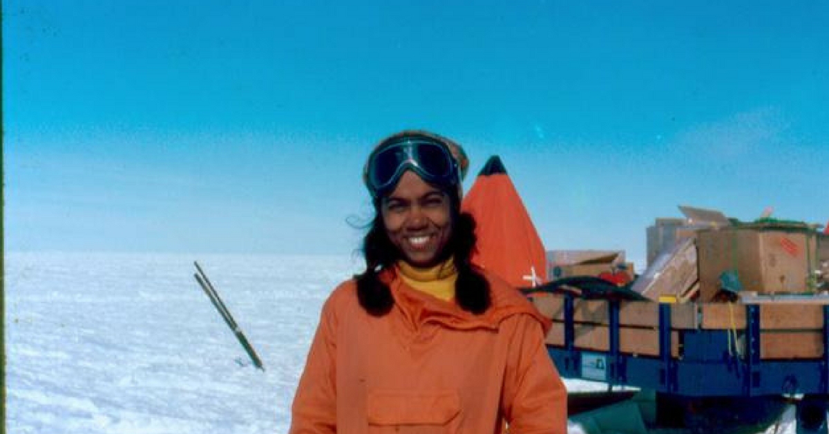 Aditi Pant, the first lady from India to go to Antarctica. Source.