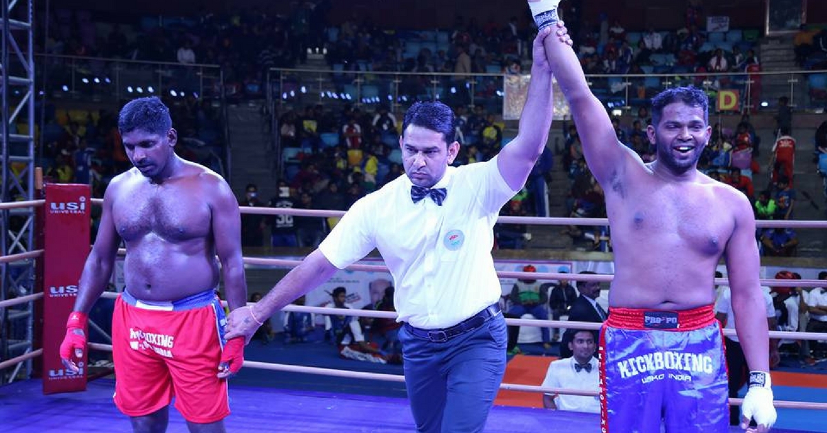 After beating cancer, Girish went back to taste victory in the ring. Image Courtesy: Facebook.