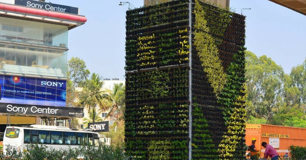 Delhi Metro vertical gardens