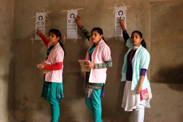 These young girls drive the hospital's blindness eradication efforts. (Source: AJEH)