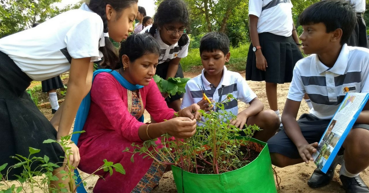 myHarvest works with children, teaching them farming and the ways of the soil