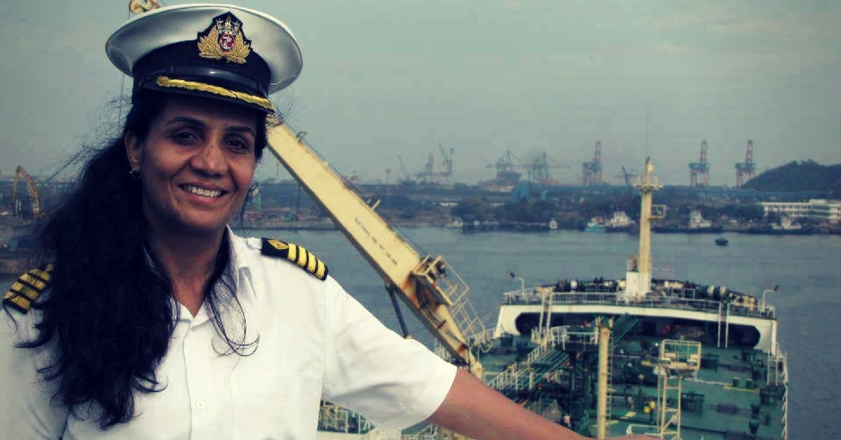 Captain Radhika Menon, of the Merchant Navy, to be felicitated as a first lady. Source: Twitter. 
