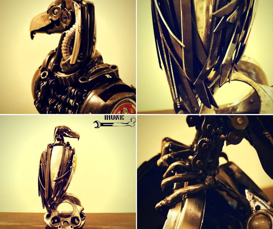 Scraptor, made using scrap tools, motorcycle parts and industrial waste. Picture Courtesy: IRONic