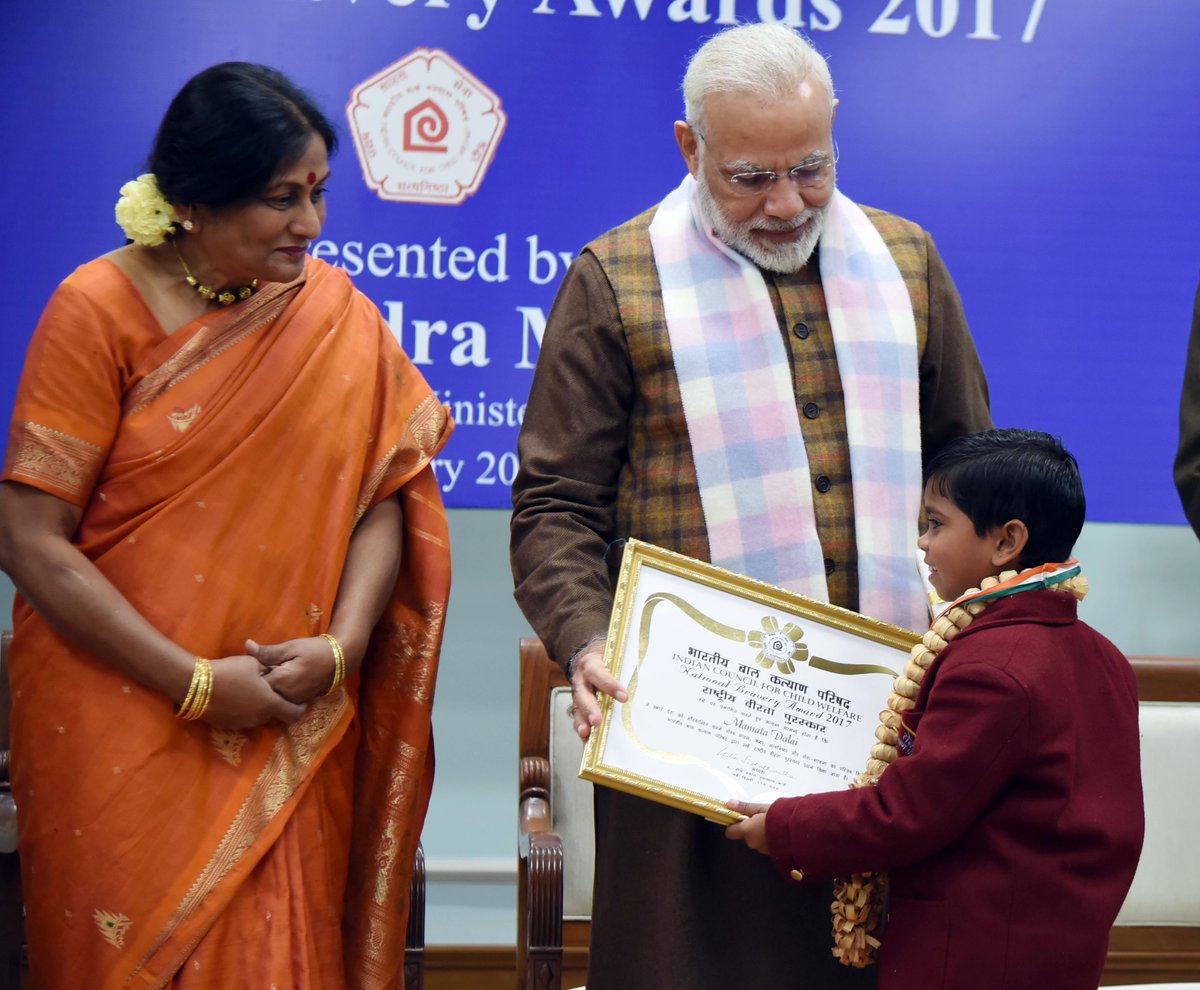 mamata Dalai - National Bravery Awards kids