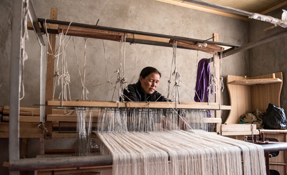 At a Looms of Ladakh production unit (Source: Looms of Ladakh)