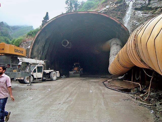 During the construction of Rohtang tunnel. (Source: Facebook)