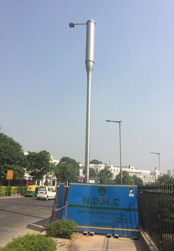 'Smart poles' (Source: Facebook/New Delhi Municipal Council)