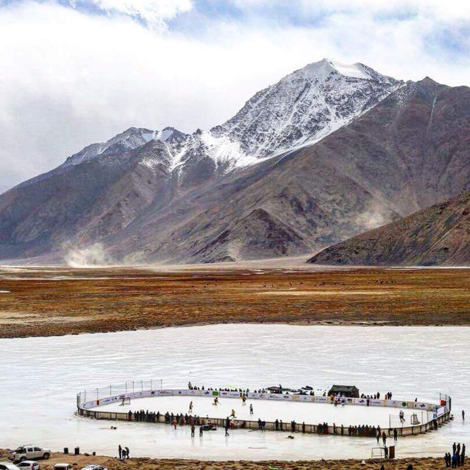 The world's highest ice hockey game was recently organized in Ladakh's Changthang region