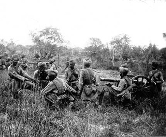 Indian soliders fighting the 1947 war. (Source: Wikimedia Commons)
