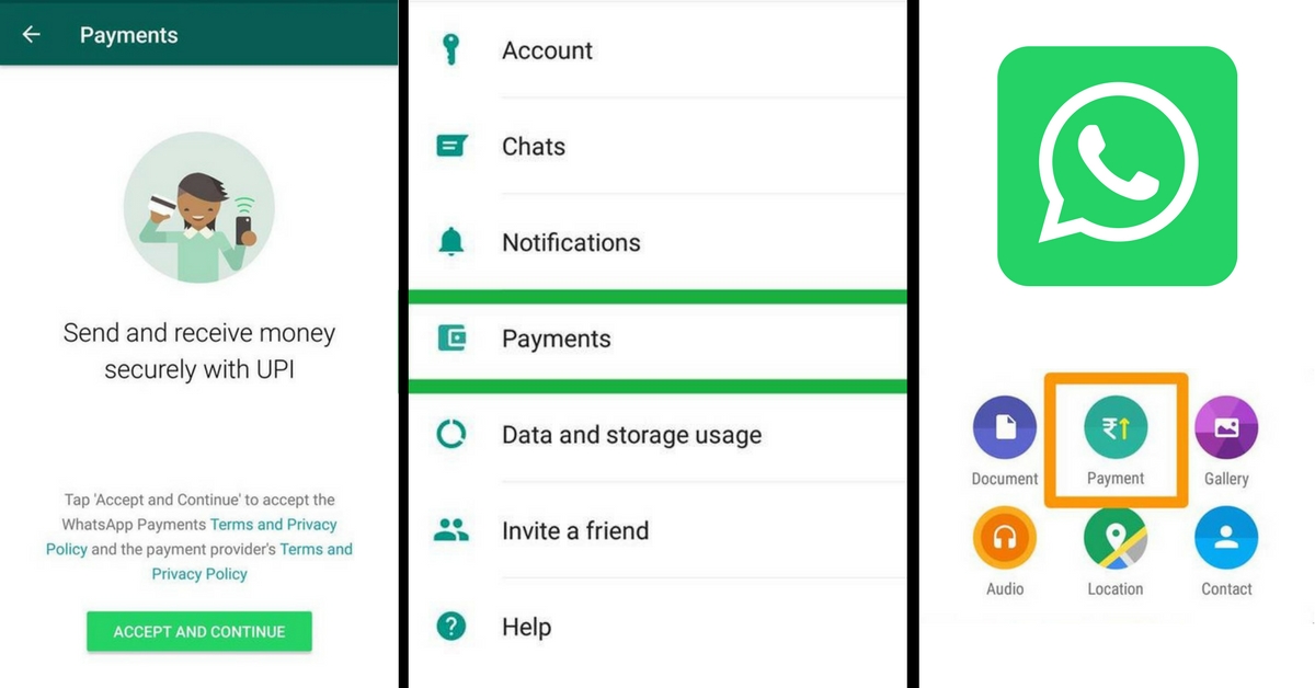 WhatsApp Payment steps and procedure