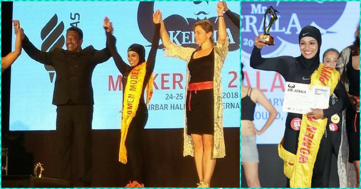 Kerala women bodybuilder in Hijab